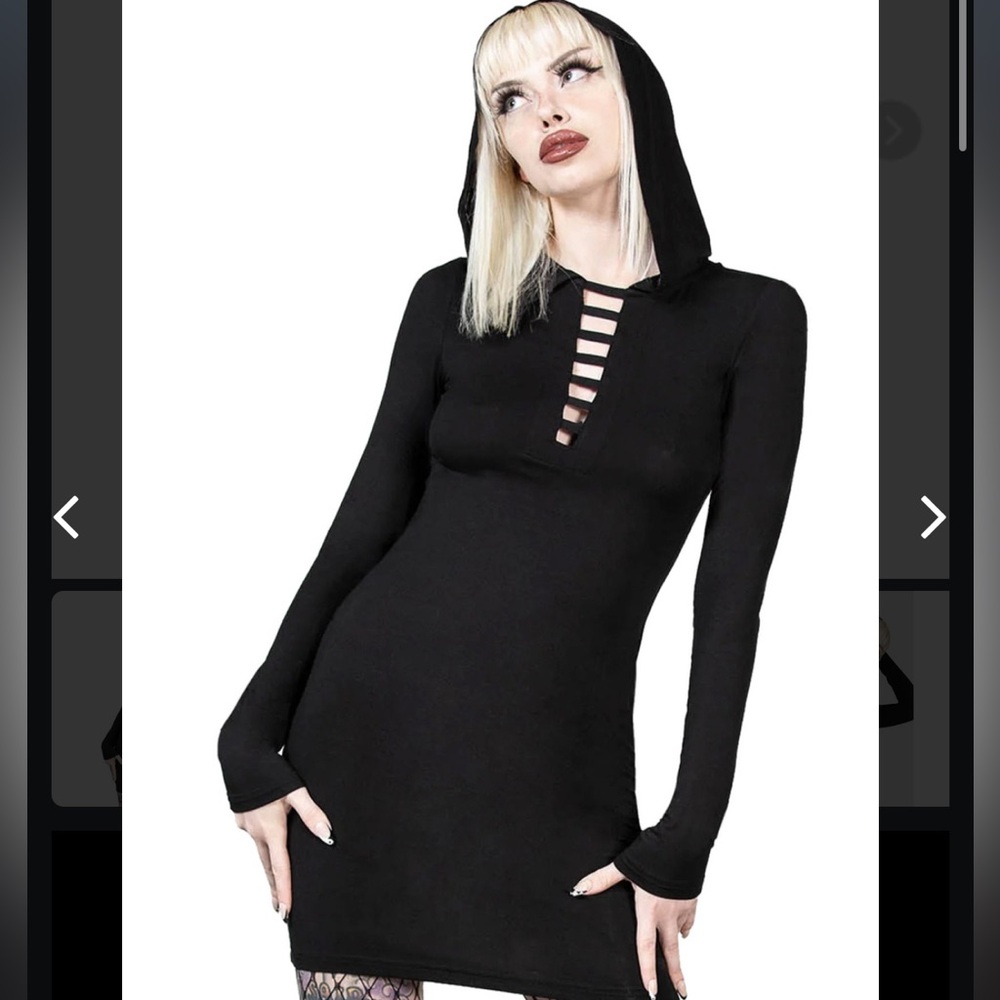 Kill star Black Hooded Dress
